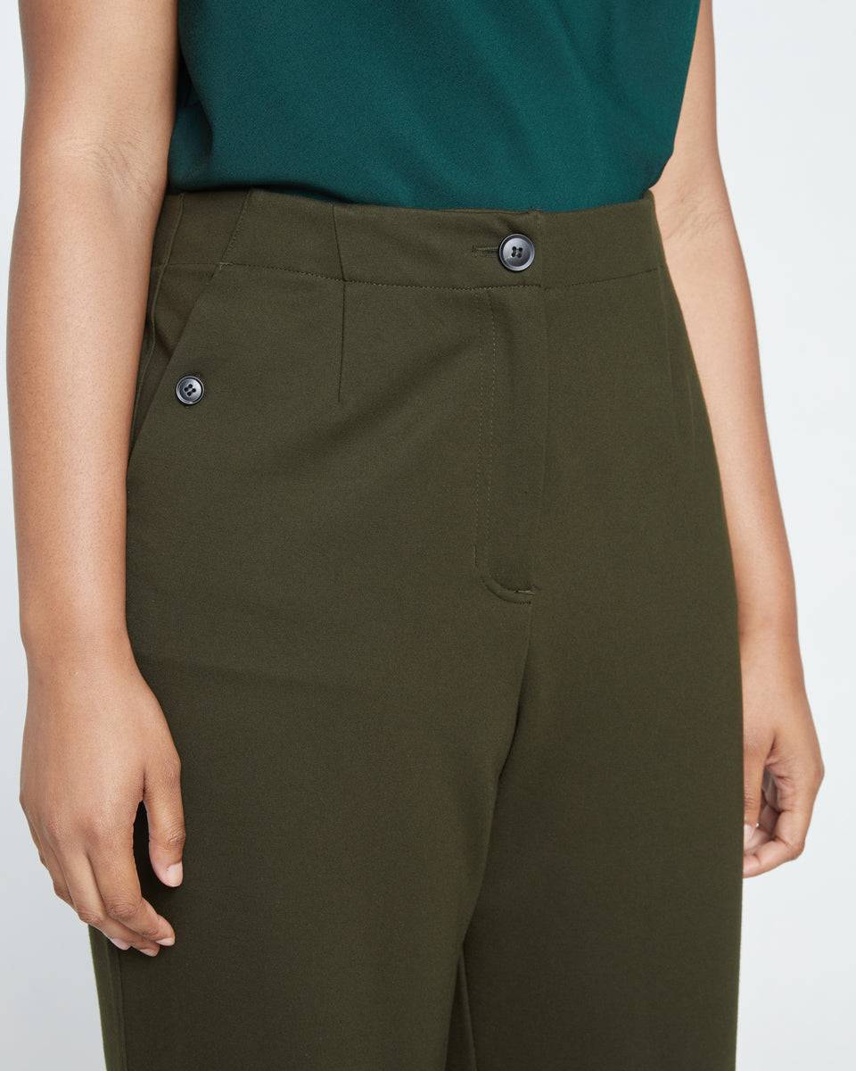 Audrey Tailored Ponte Pants - Evening Forest Zoom image 1