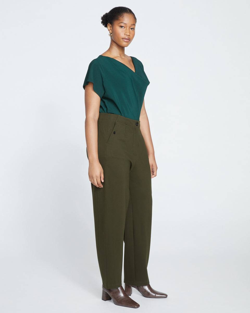 Audrey Tailored Ponte Pants - Evening Forest Zoom image 2