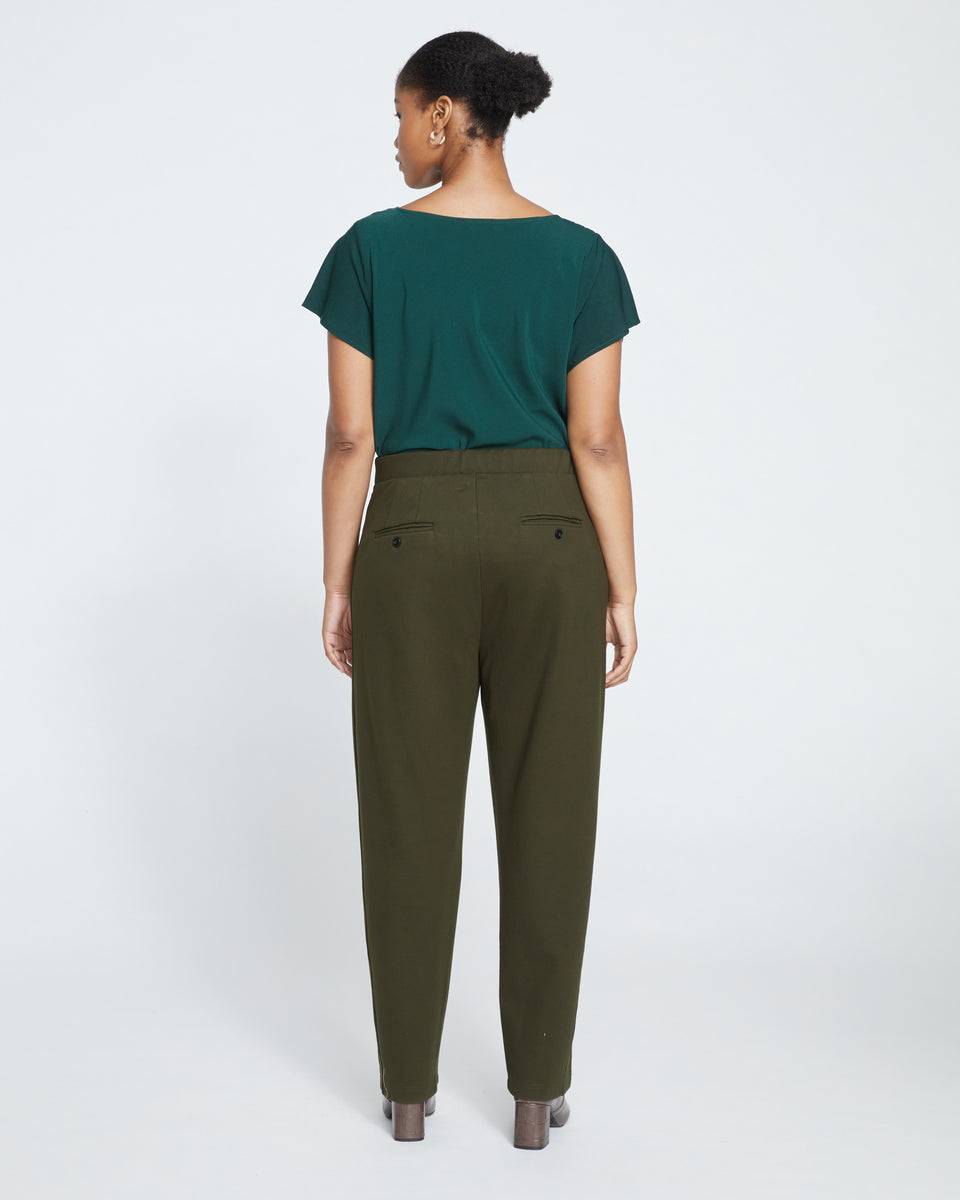 Audrey Tailored Ponte Pants - Evening Forest Zoom image 3