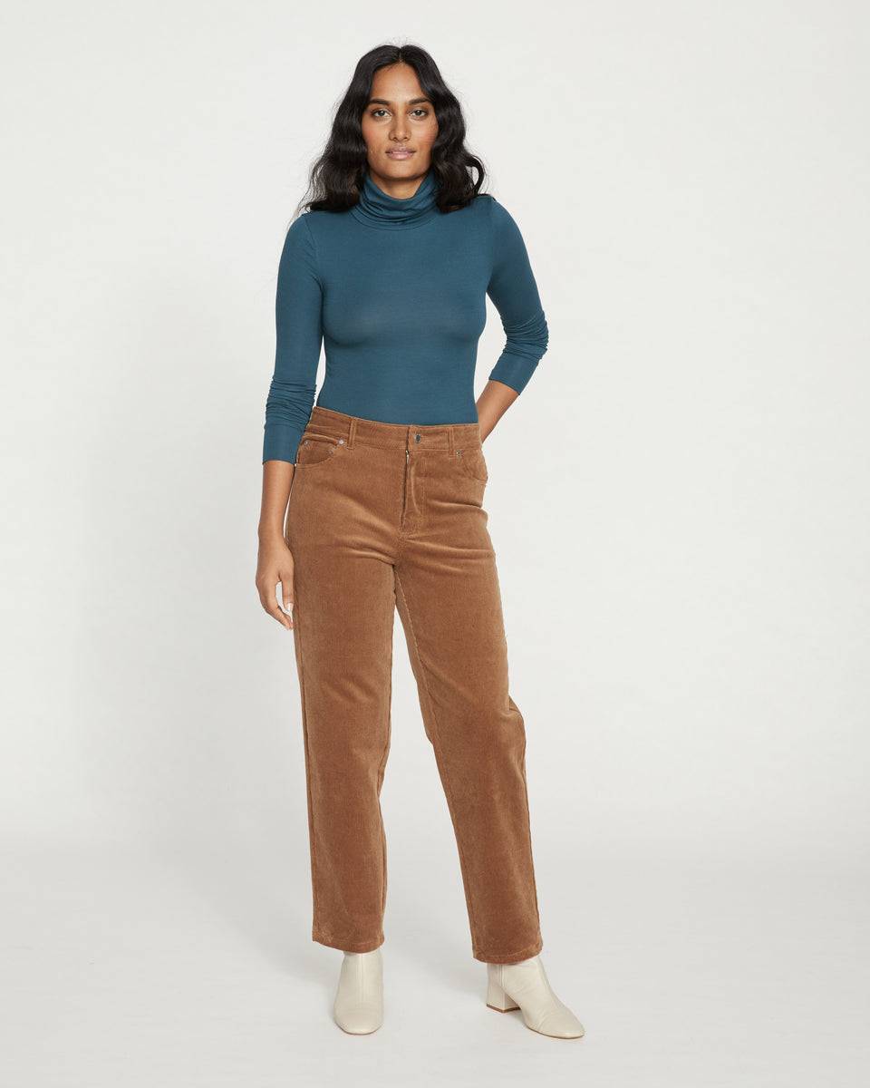 Cassidy High Rise Straight Corduroy Pants - Foie Gras Zoom image 1