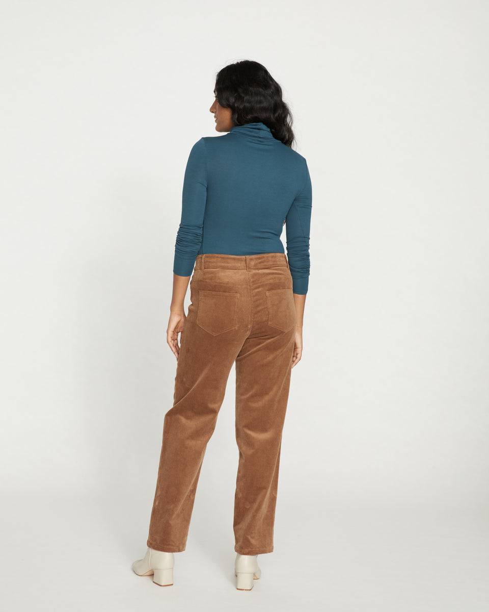 Cassidy High Rise Straight Corduroy Pants - Foie Gras Zoom image 3