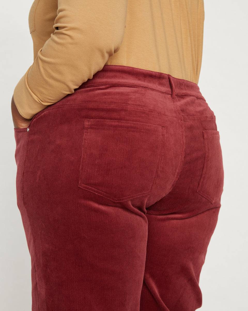 Cassidy High Rise Straight Corduroy Pants - Rioja Zoom image 1
