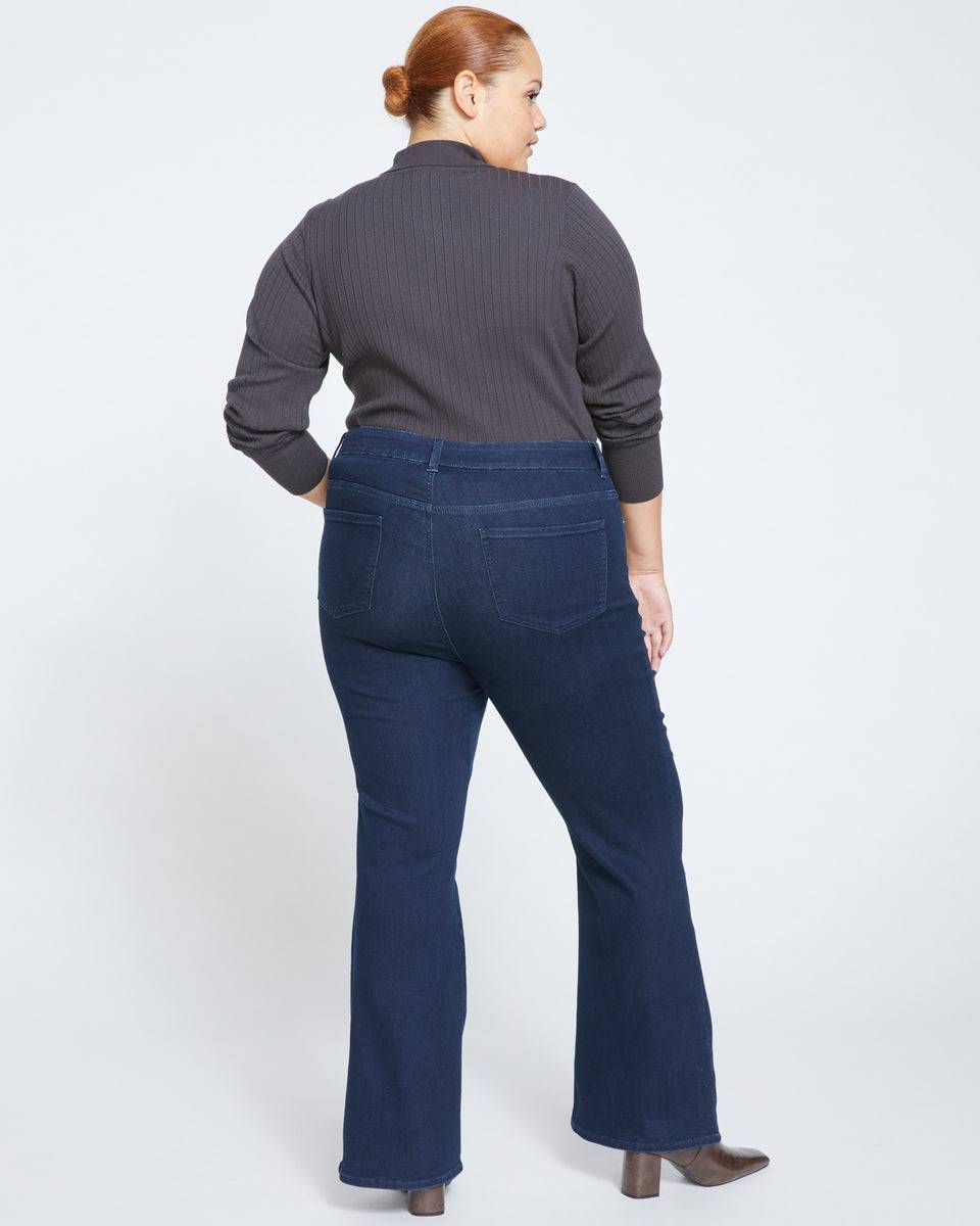 Farrah High Rise Flared Jeans - Dark Indigo Zoom image 3