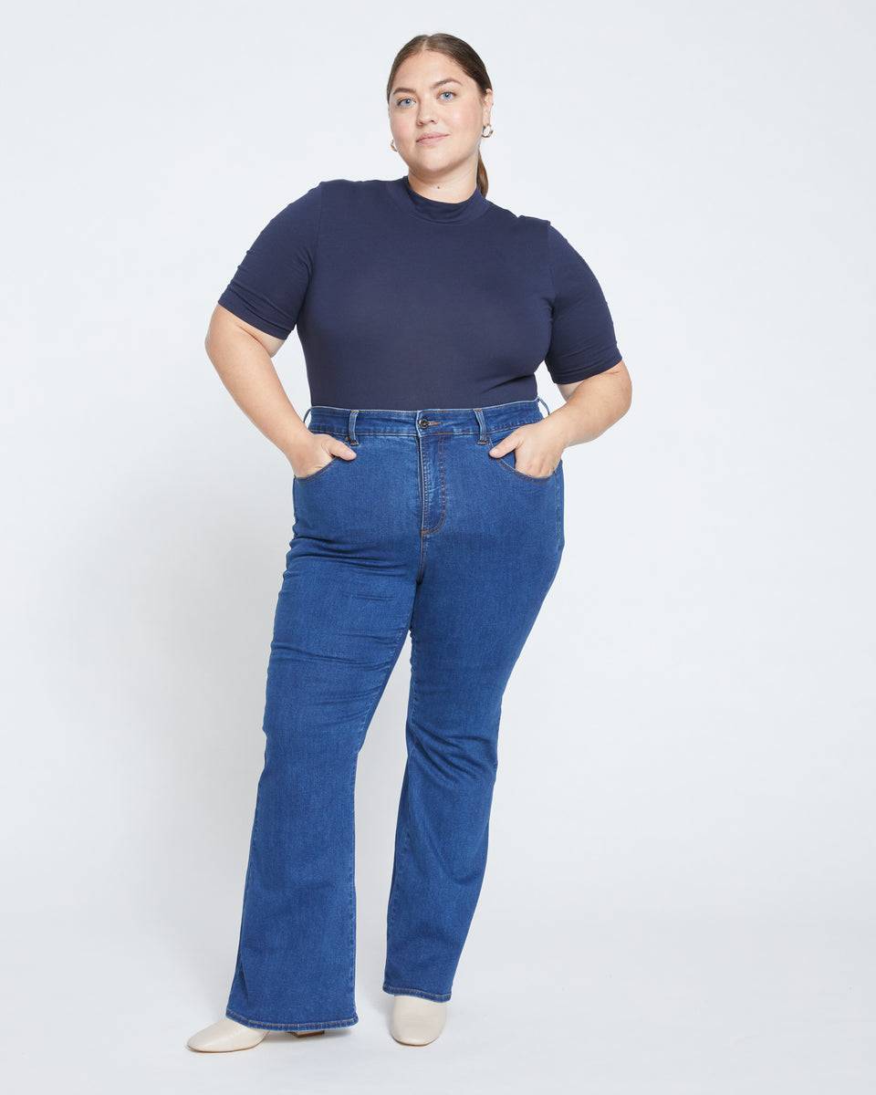 Farrah High Rise Flared Jeans - Pure Blue Zoom image 1