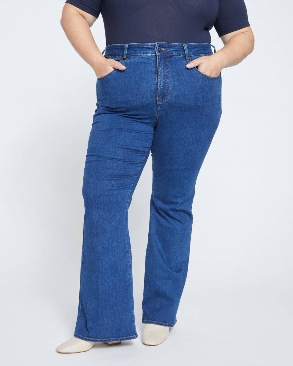 Farrah High Rise Flared Jeans - Pure Blue Zoom image 2