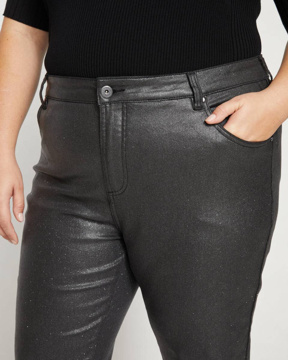 Shimmer Seine High Rise Skinny Jeans 27 Inch - Black Zoom image 1
