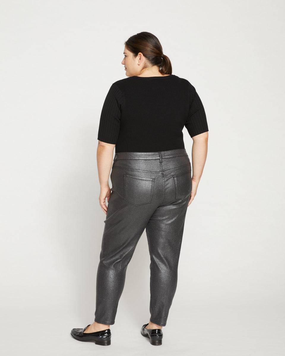 Shimmer Seine High Rise Skinny Jeans 27 Inch - Black Zoom image 2