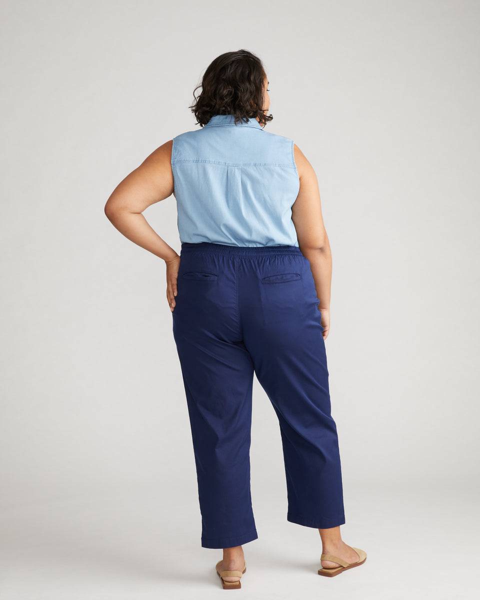 Perfect Tencel Chambray Off-Duty Pants - Cerulean Zoom image 2