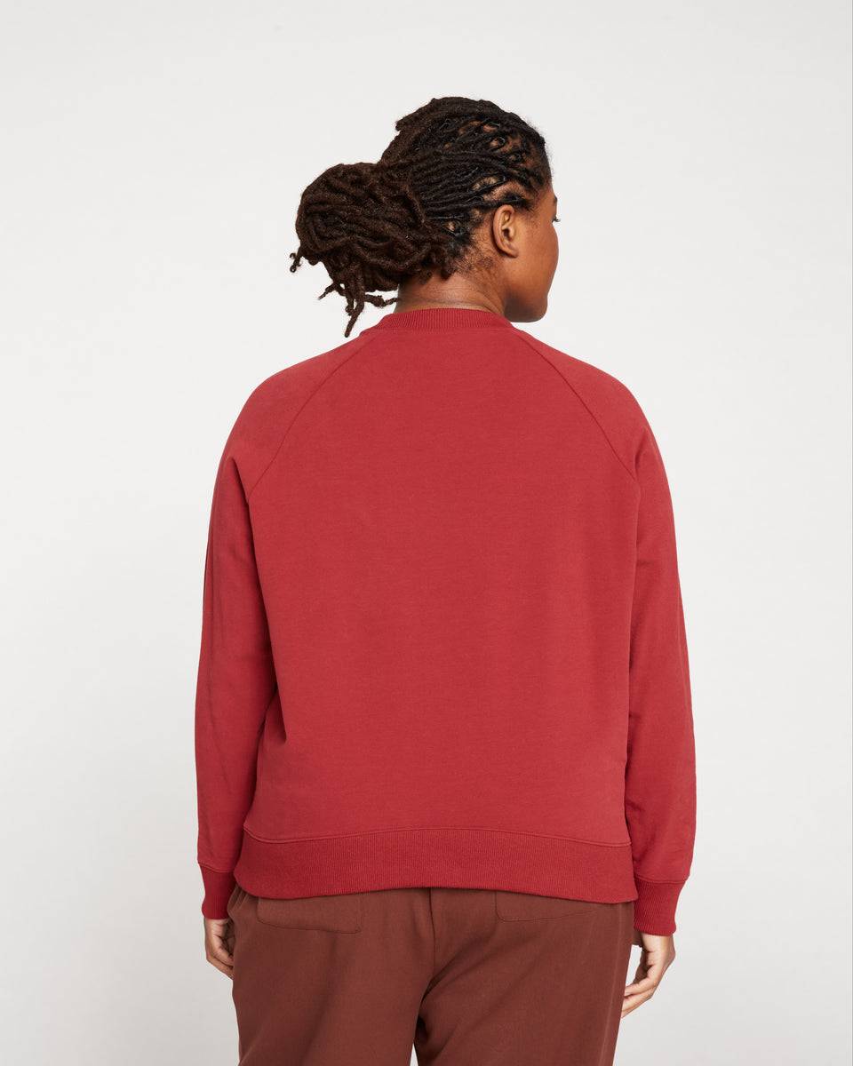 Peachy Terry Side Zip Pullover - Red Dahlia Zoom image 3