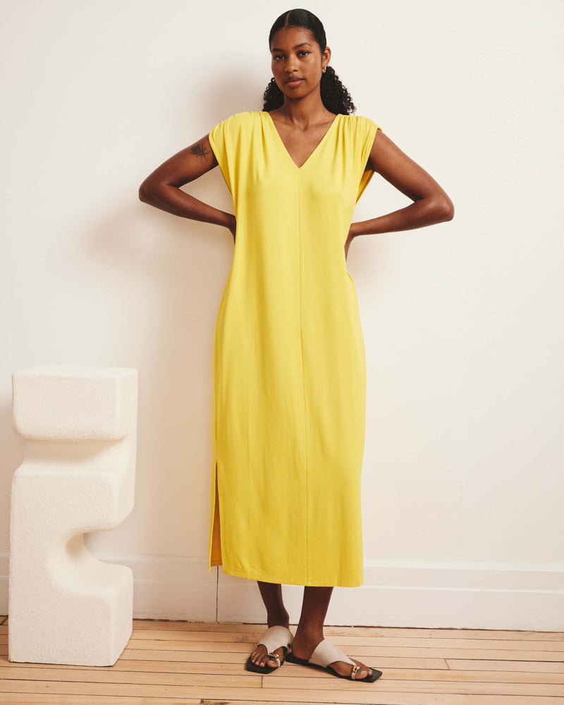 Kris Divine Jersey Kaftan - Yellow