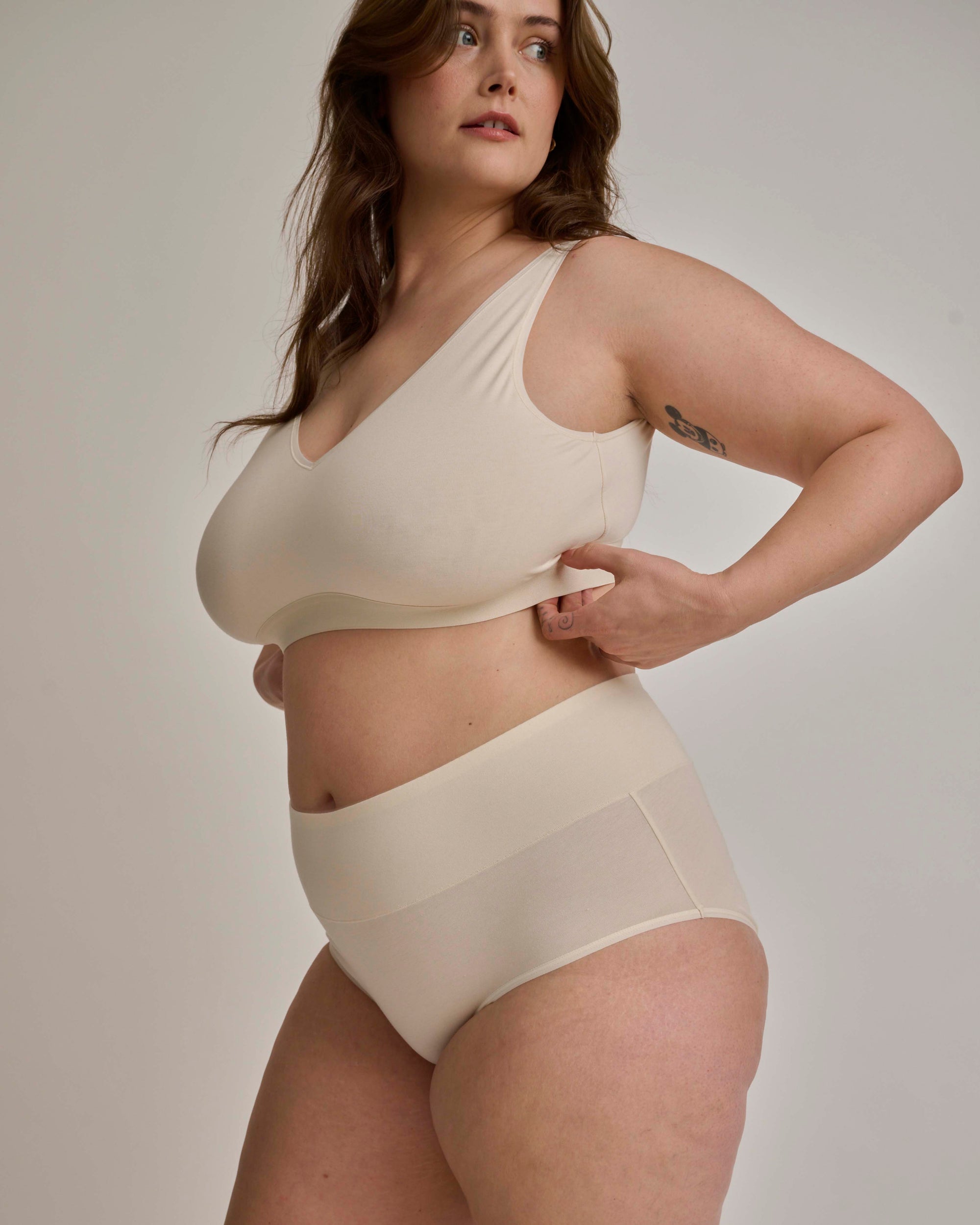 UltimateS Full Coverage High Rise Brief - Porcelain