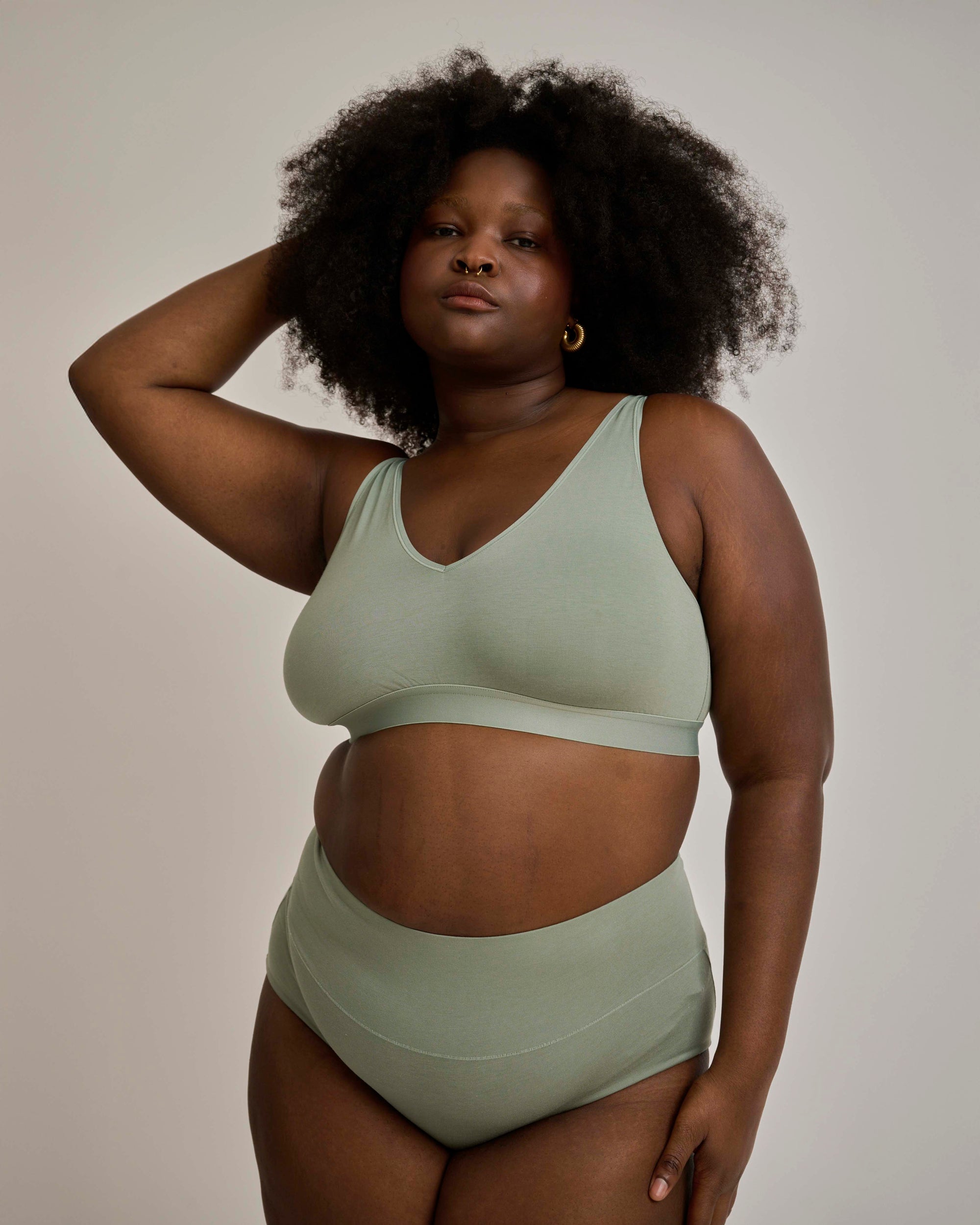 UltimateS Full Coverage High Rise Brief - Sage