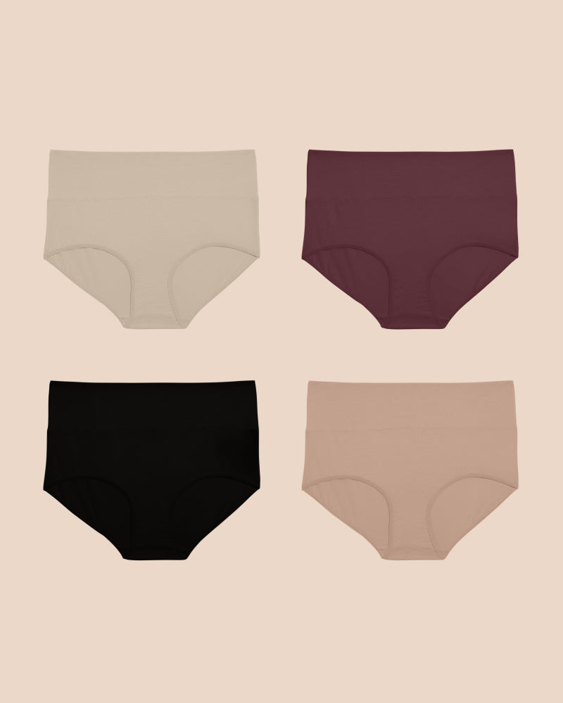 UltimateS 4-Pack Full Coverage High Rise Brief Bundle