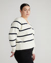 Better-Than-Wool Cardigan - White/Navy Stripe