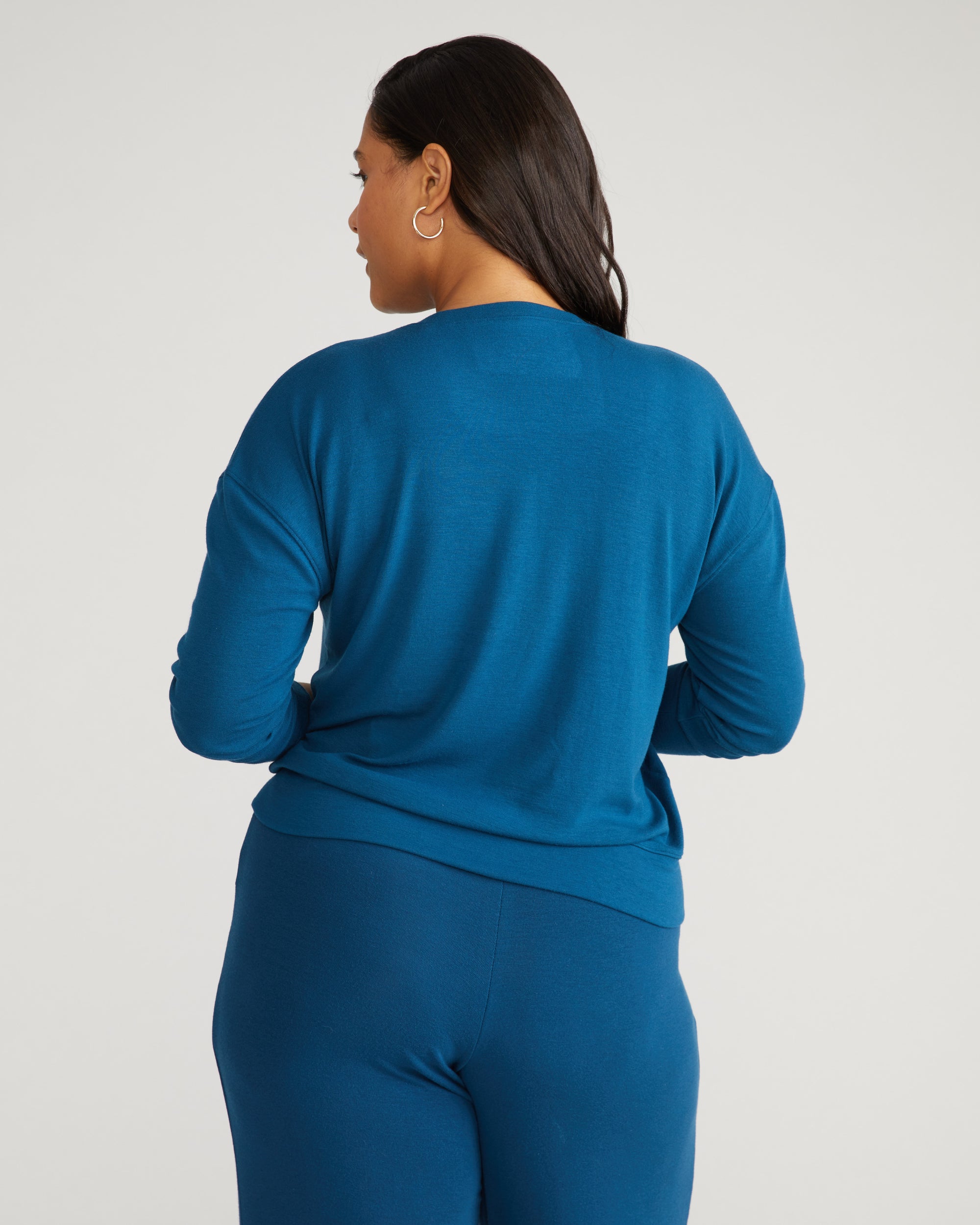 TravelKnit Sweatshirt - Blue Teal