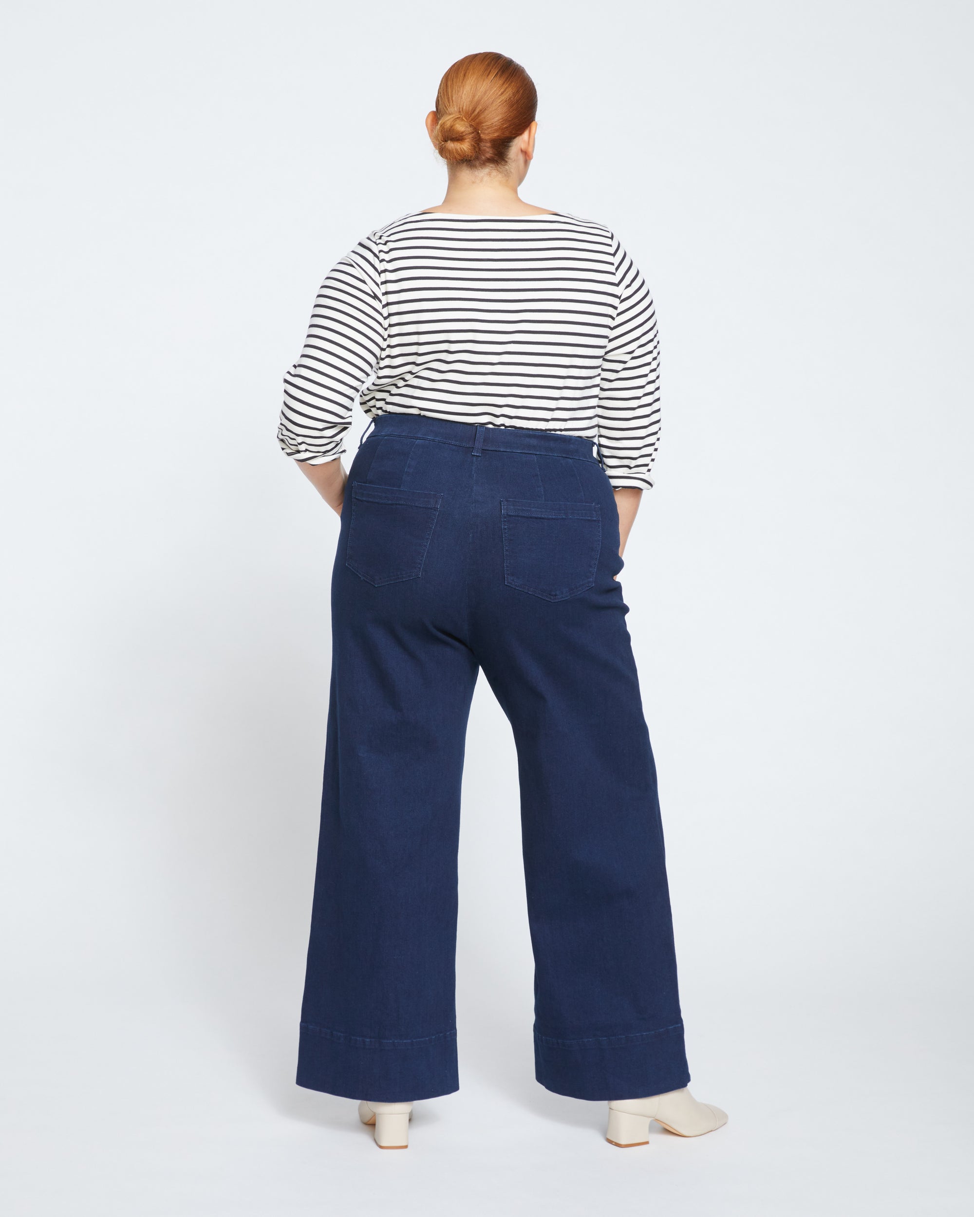 Carrie High Rise Wide Leg Jeans - Dark Indigo