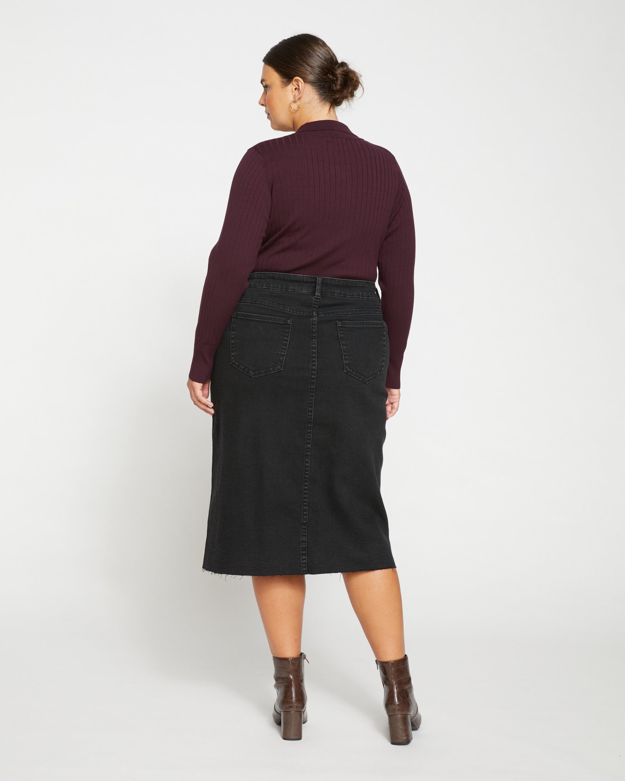 Dakota Denim Skirt - Broken Black
