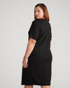 Envelope Neck Ponte Dress - Black