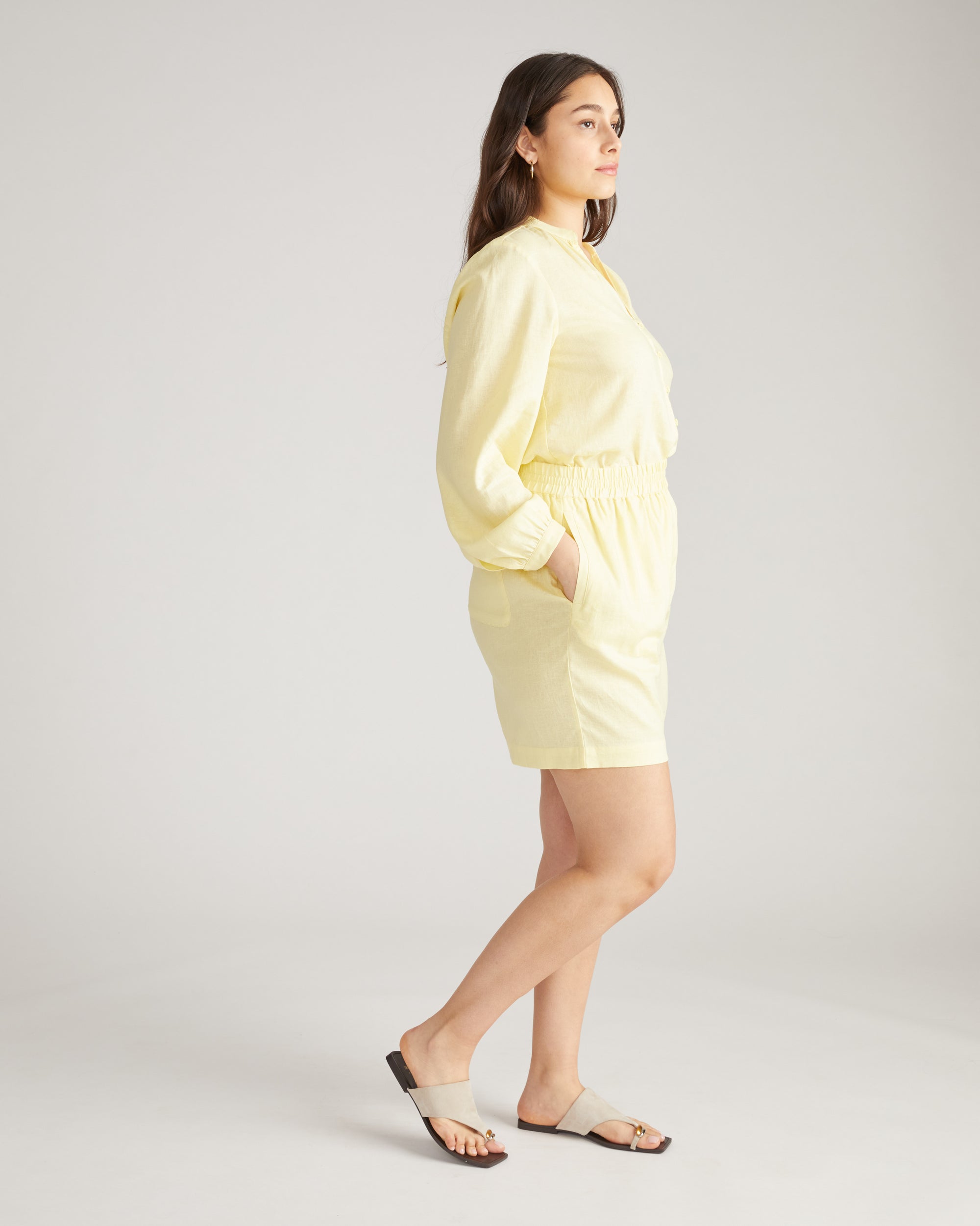 Juniper Linen Easy Pull-On Shorts - Twinkle