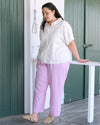 Iris Linen Easy Pull-On Pants - Lilac
