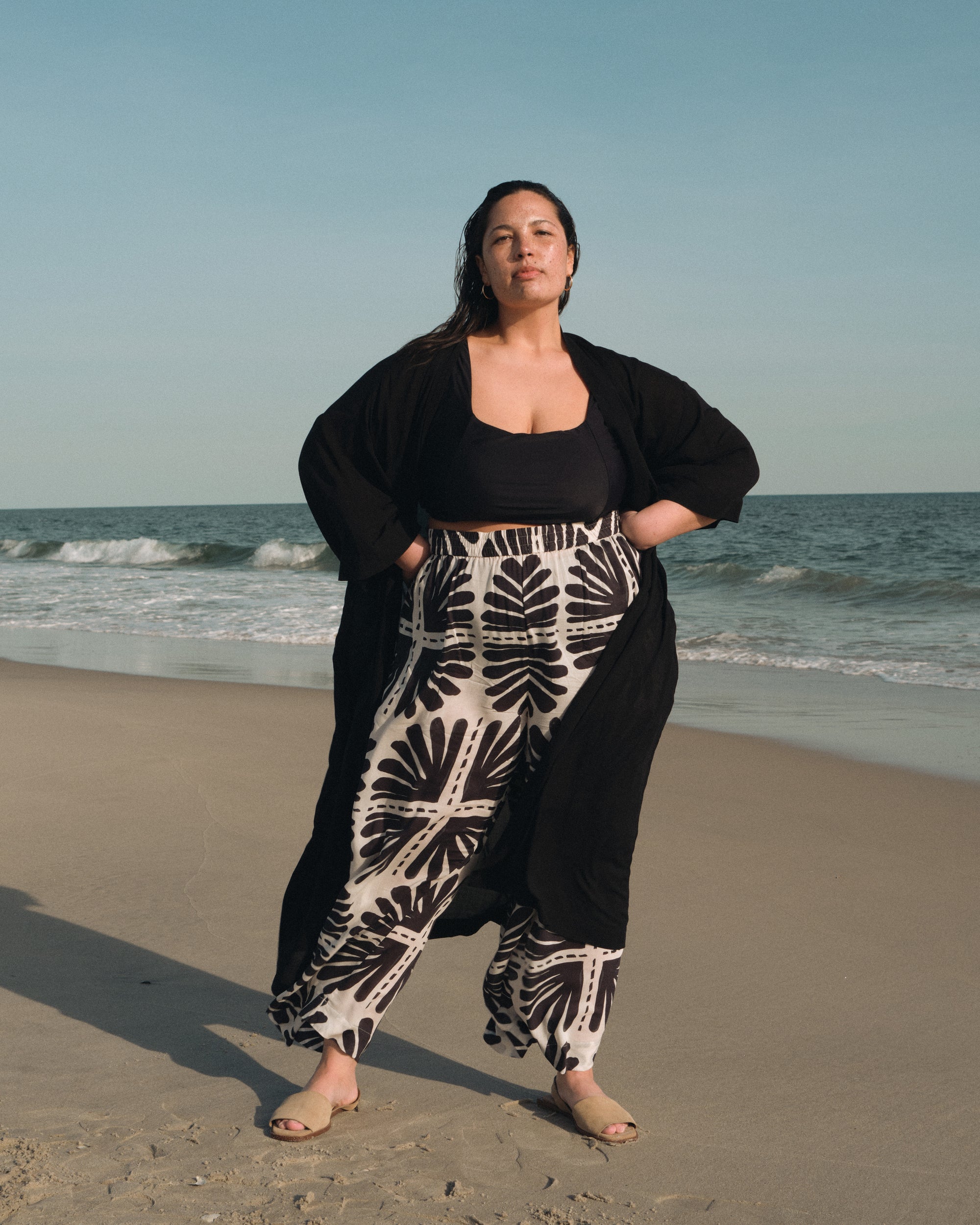 Verbena Voile Pants - Ink Bloom Print