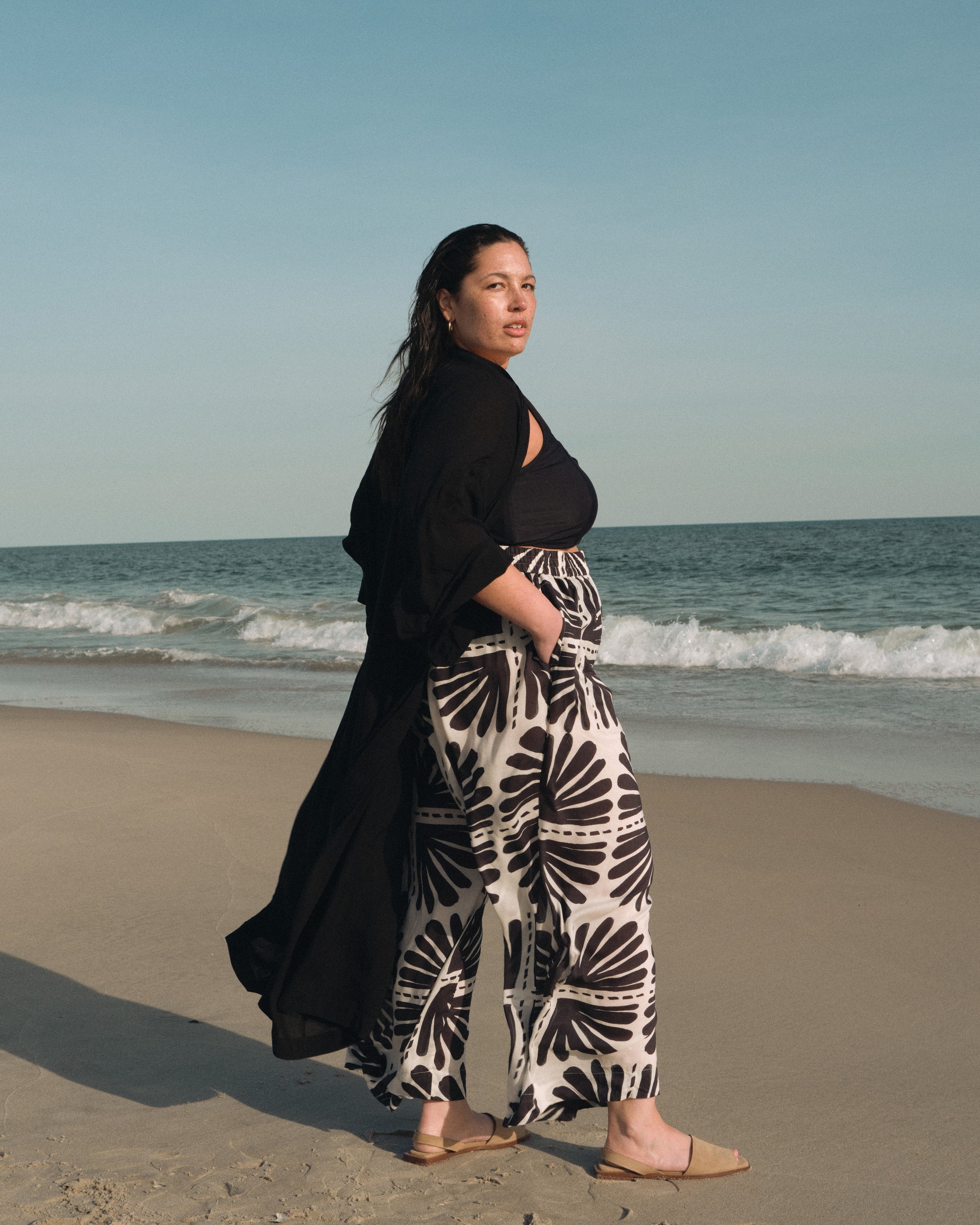 Verbena Voile Pants - Ink Bloom Print