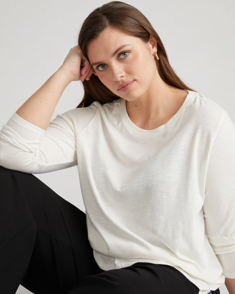 Light-As-Air Long Sleeve Crew Neck Tee - Vapor