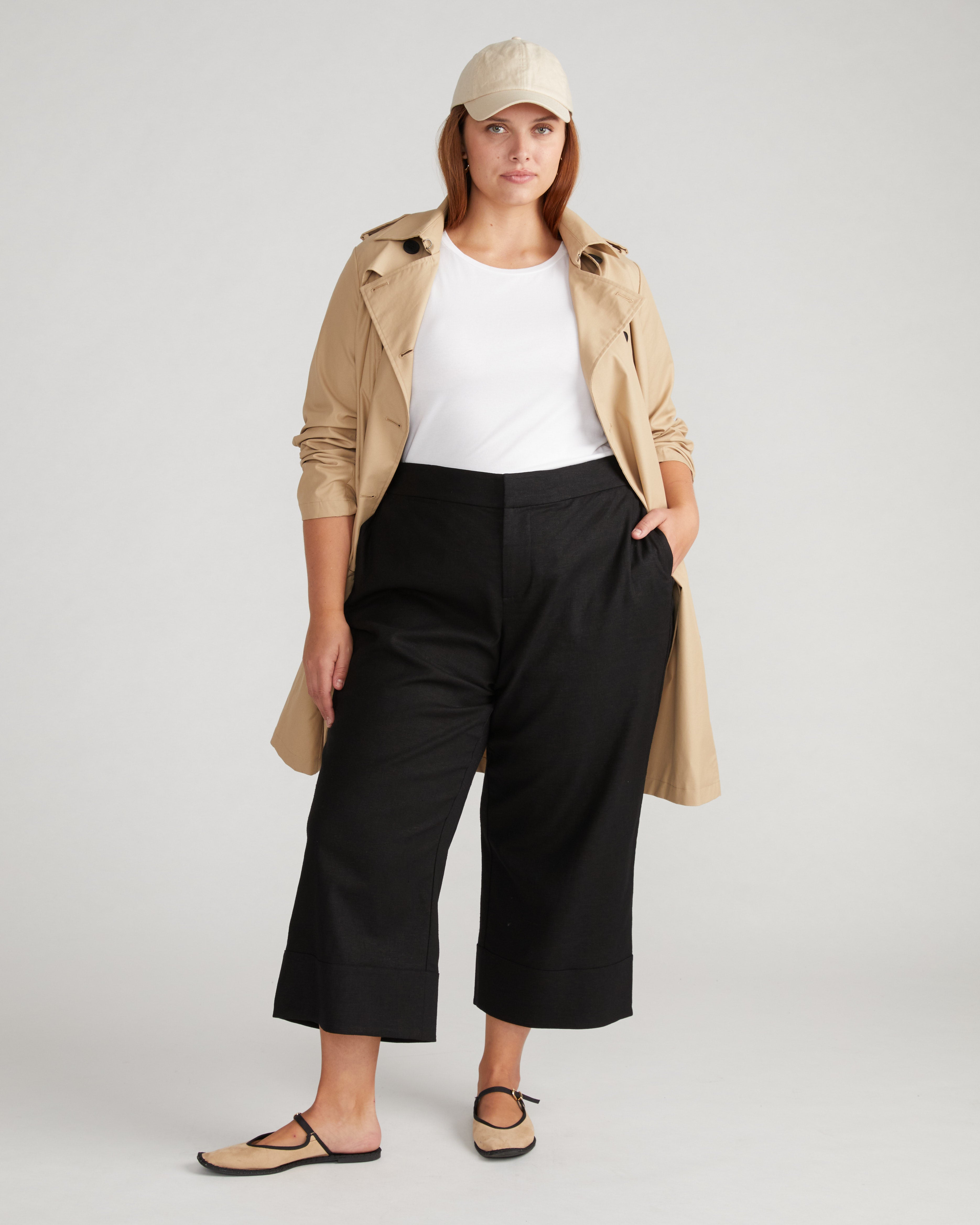 Courtyard Linen Capris - Black – Universal Standard