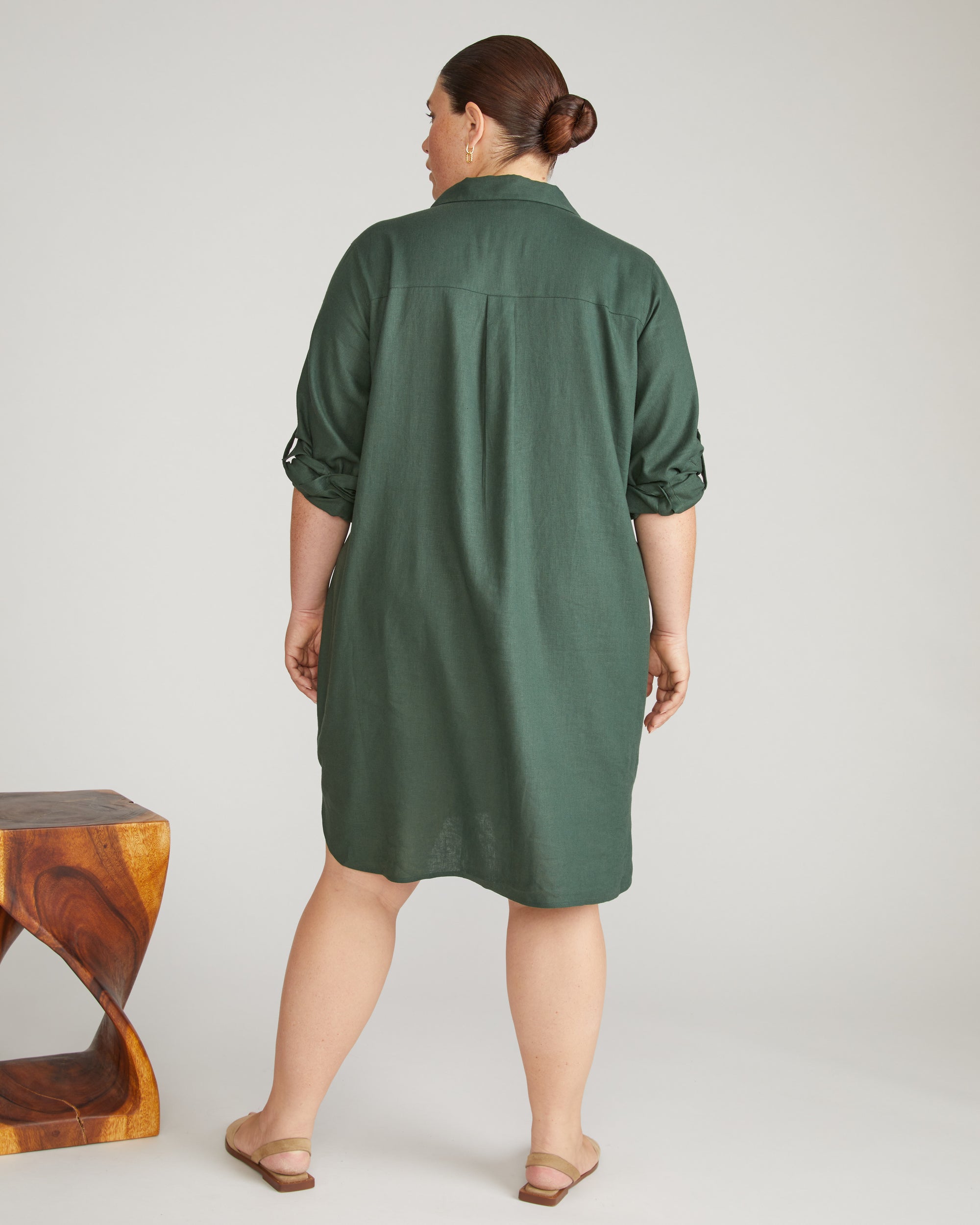 Linen Rubicon Shirtdress - Luscious Green
