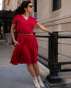 Minetta Liquid Jersey Dress - New York Red