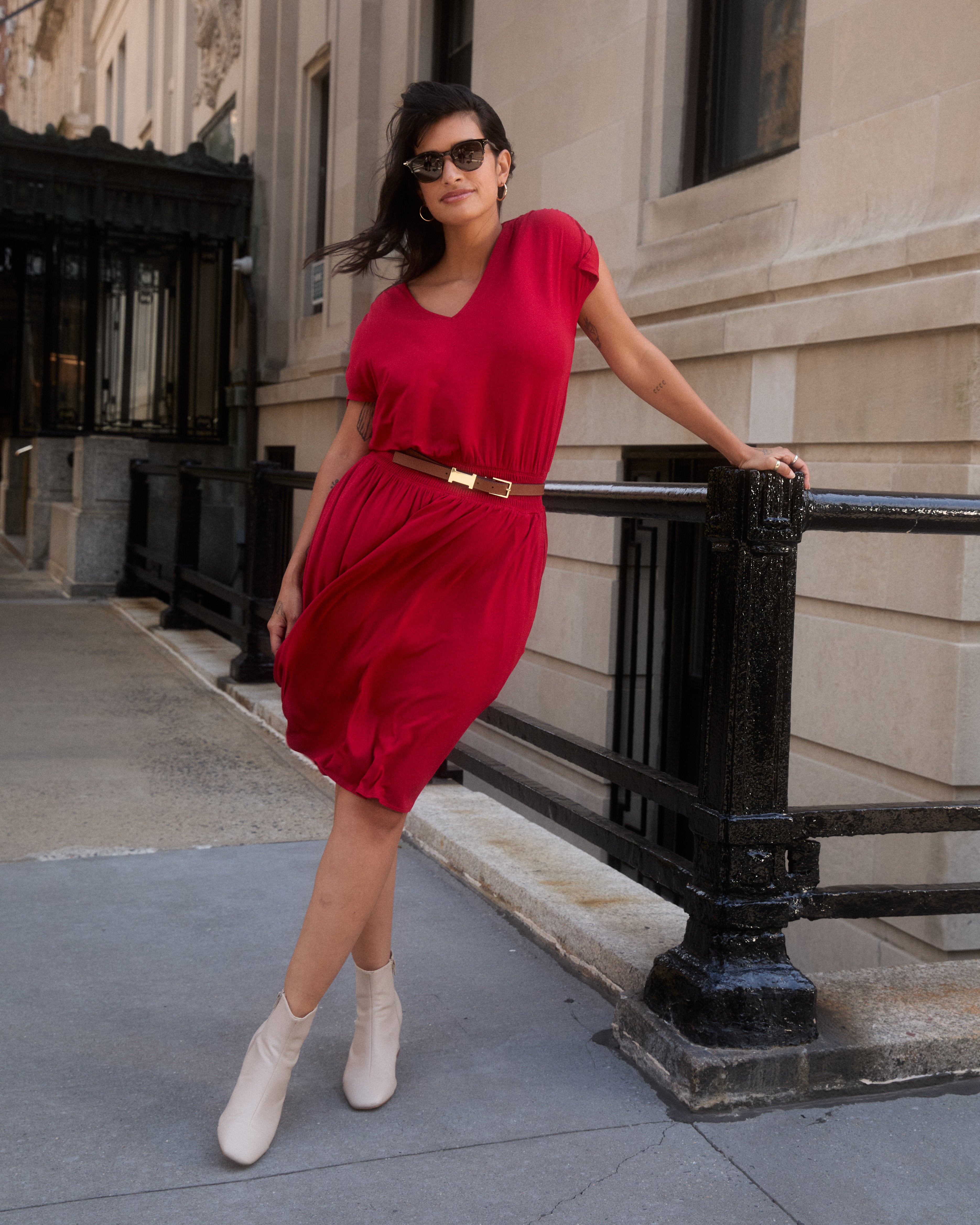 Minetta Liquid Jersey Dress - / New York Red- Size2XS - by Universal Standard Minetta Liquid Jersey Dress - / New York Red- Size2XS - by Universal Standard