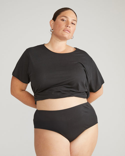 Pima Cotton Full Coverage Briefs - Black
