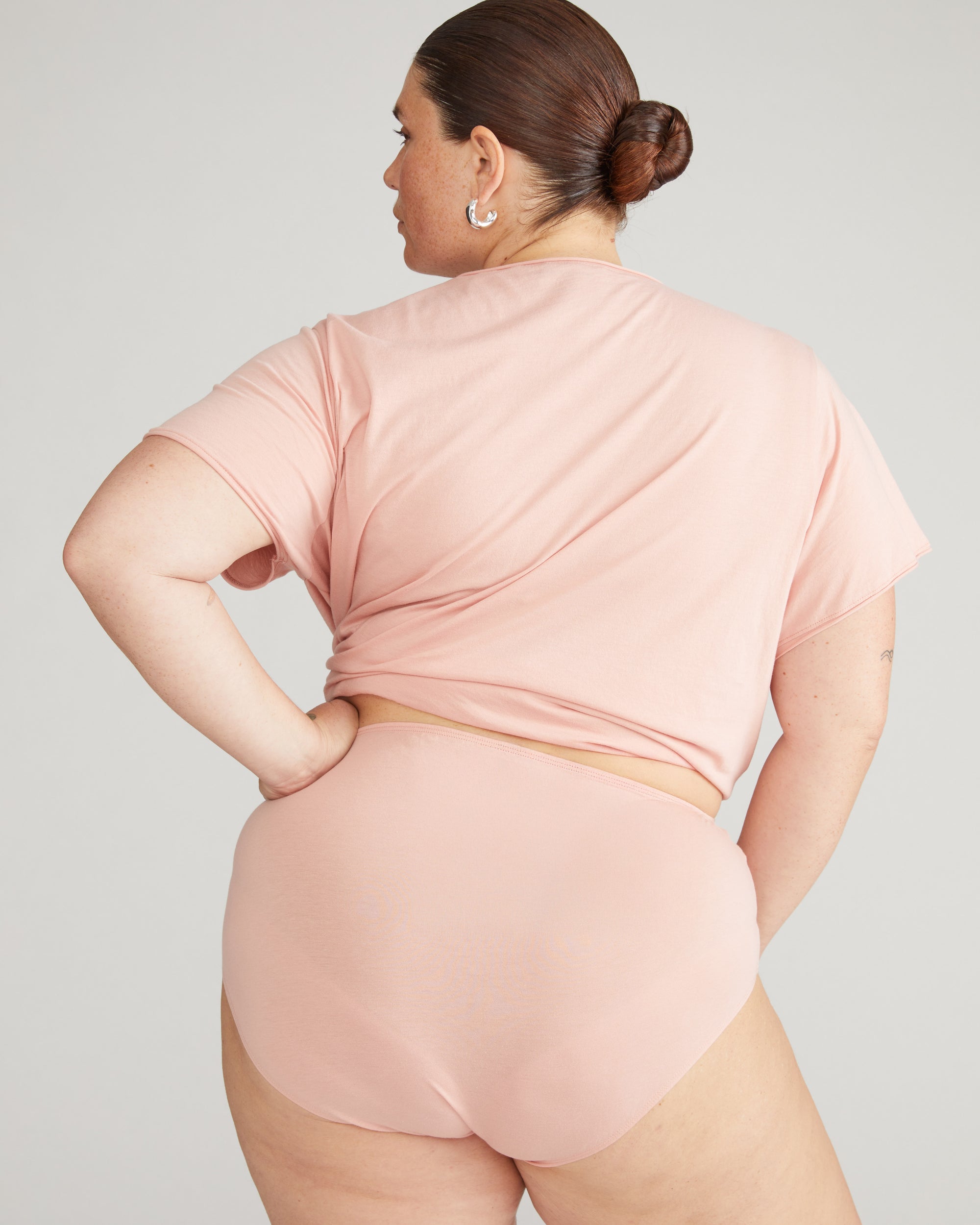 Pima Cotton Full Coverage Briefs - Pink