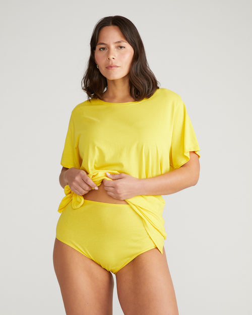 Pima Cotton Full Coverage Briefs - Yellow