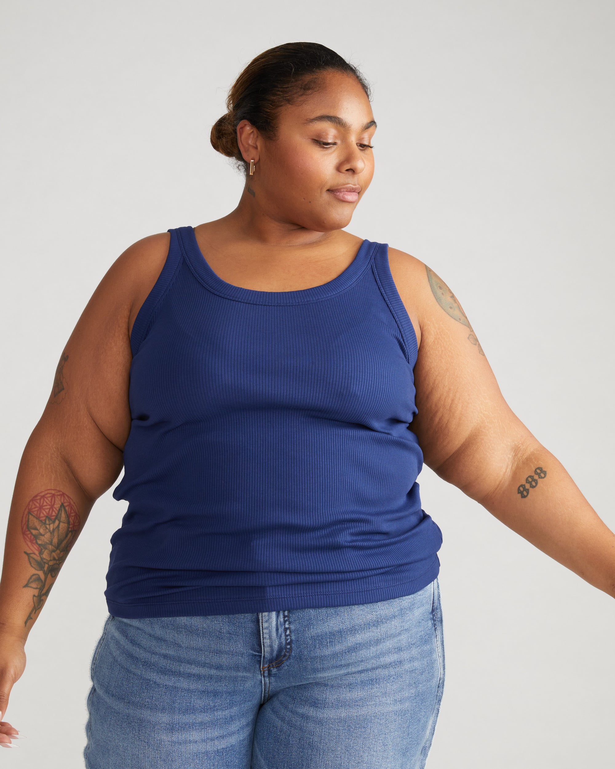 Roitfeld Ribbed Tank - Cenote