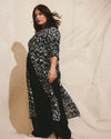 Nailah Button Down Tunic - Indigo Waterfall Print