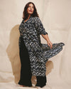 Nailah Button Down Tunic - Indigo Waterfall Print
