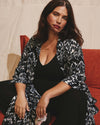 Nailah Button Down Tunic - Indigo Waterfall Print