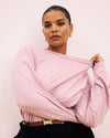 Long Sleeve Relaxed Tee - Pale Mauve