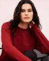 Long Sleeve Relaxed Tee - Garnet