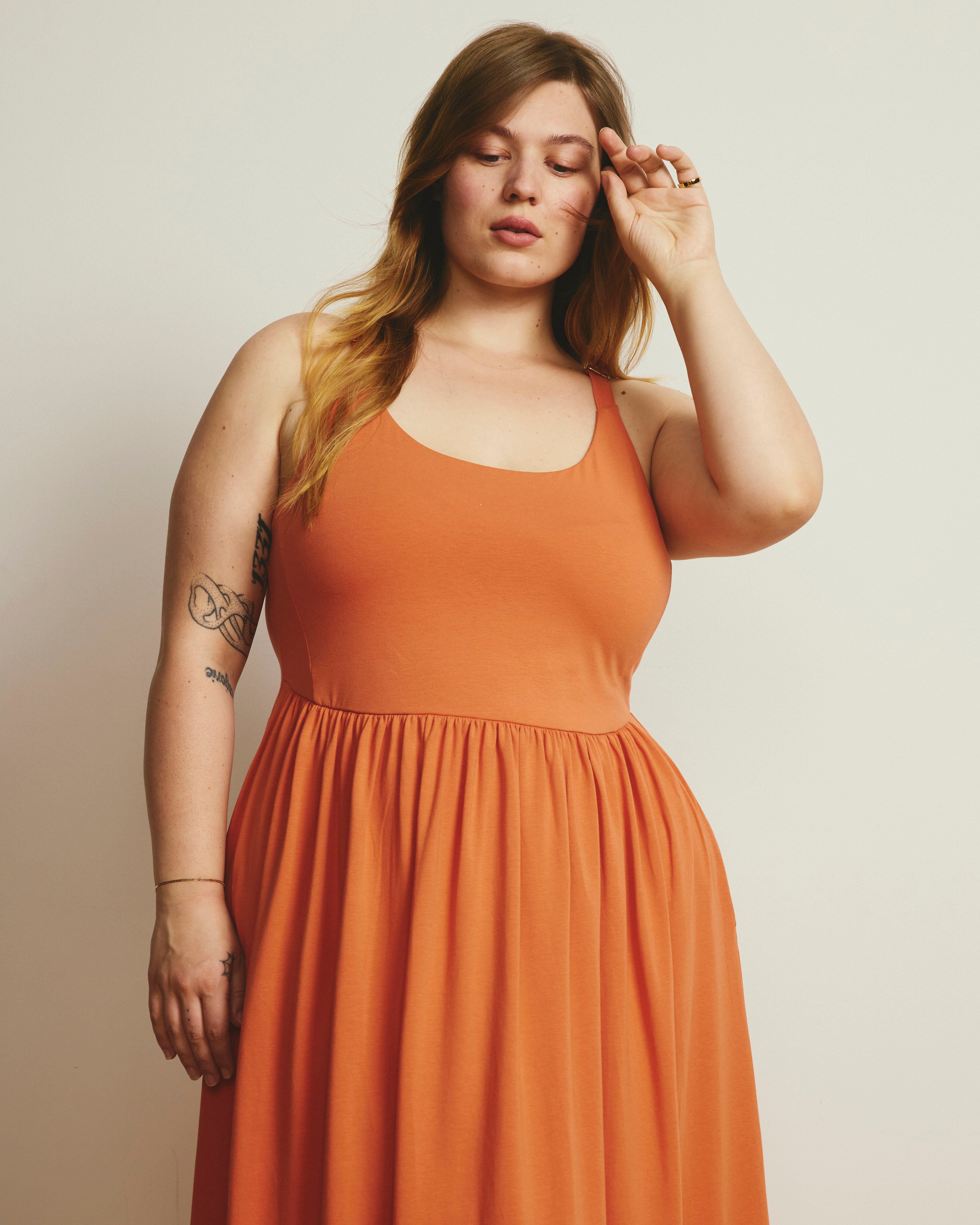 Cayo Cami Dress - / Italian Orange- Size3XS