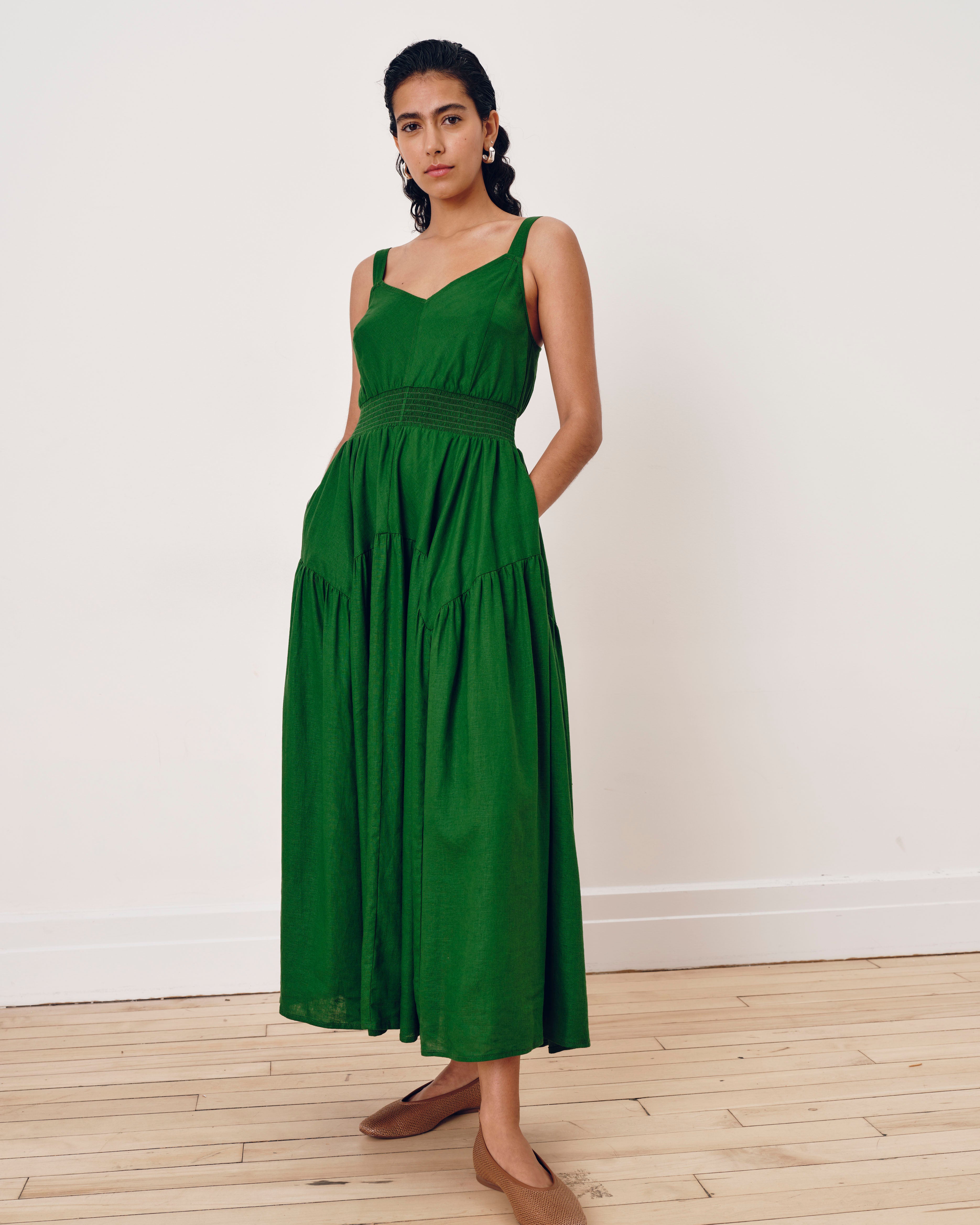 Ruby Smocked Linen Blend Sundress