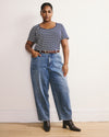 Lou High Rise Barrel Leg Jeans - Rizzo Blue