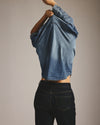 Minimalist Stretch Cotton Chambray Shirt - Union City Blue