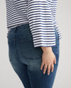 Seine Mid Rise Skinny Jeans 32 Inch - Distressed Blue