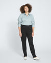 Skinny Pintuck Ponte Pants 32 Inch - Black