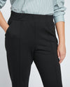 Skinny Pintuck Ponte Pants 32 Inch - Black