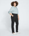 Skinny Pintuck Ponte Pants 32 Inch - Black