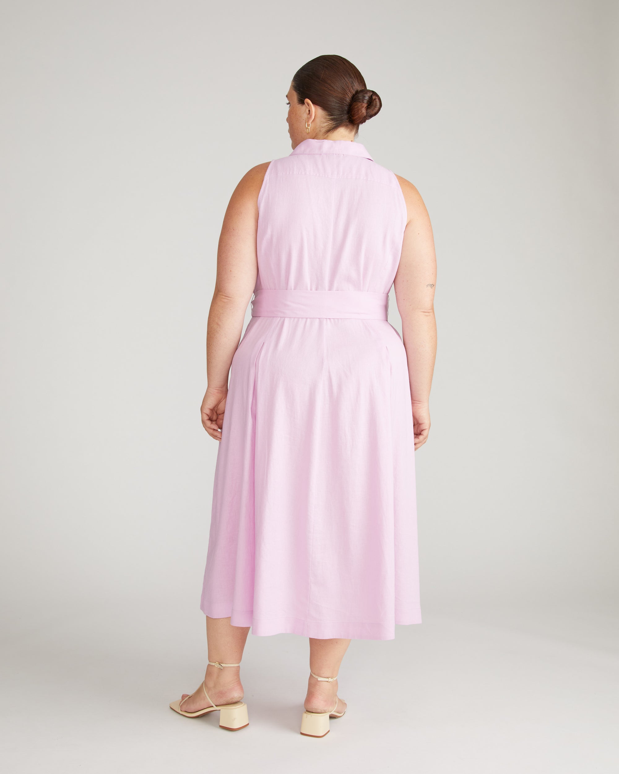 Adelaide Linen Shirtdress - Lilac