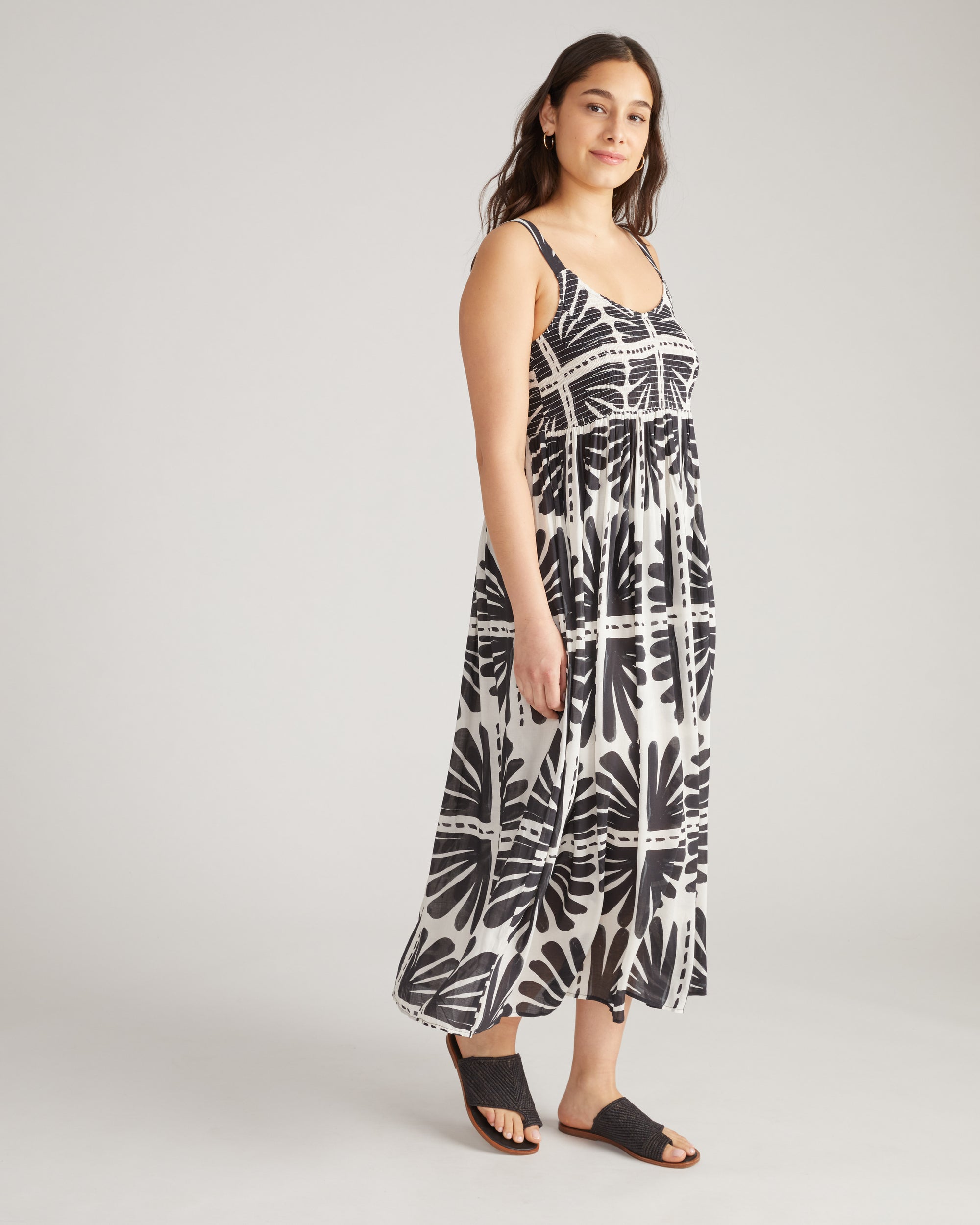 Harmony Voile Dress - Ink Bloom Print